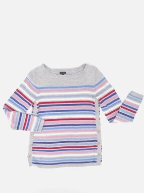 ✨Talbots Multi-Stripe Side Button Sweater Gray XS✨